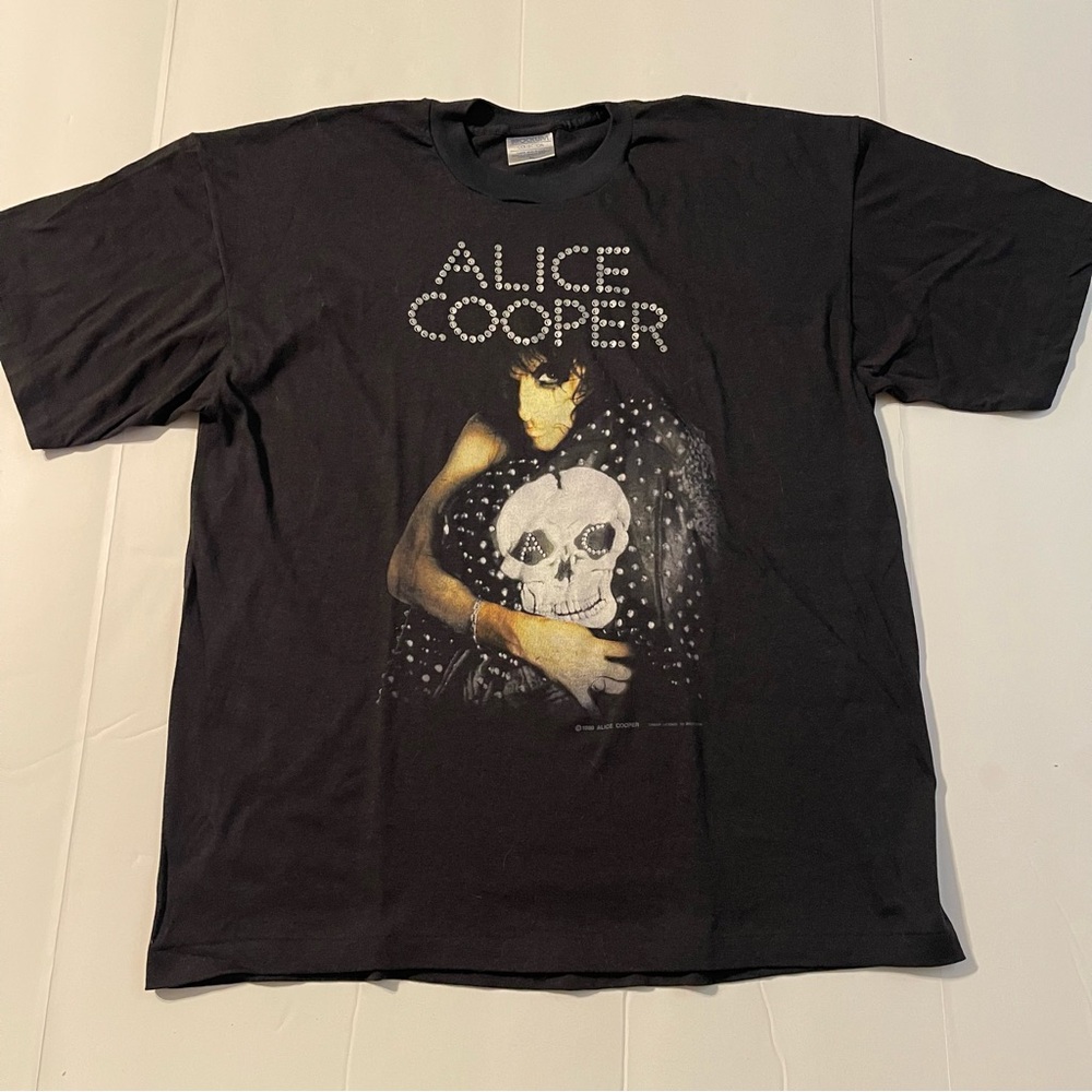 Vintage 1989 Alice Cooper Trash Tour Brockum T Shirt XL Band Tee